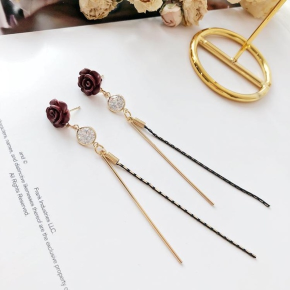 NEW FLORENCE Rose Flower Handmade Earrings 53 - Picture 4 of 8